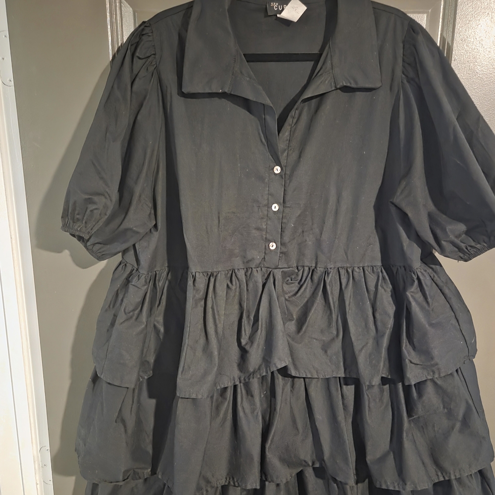 Urban Outfitters Black Tiered Mini Dress